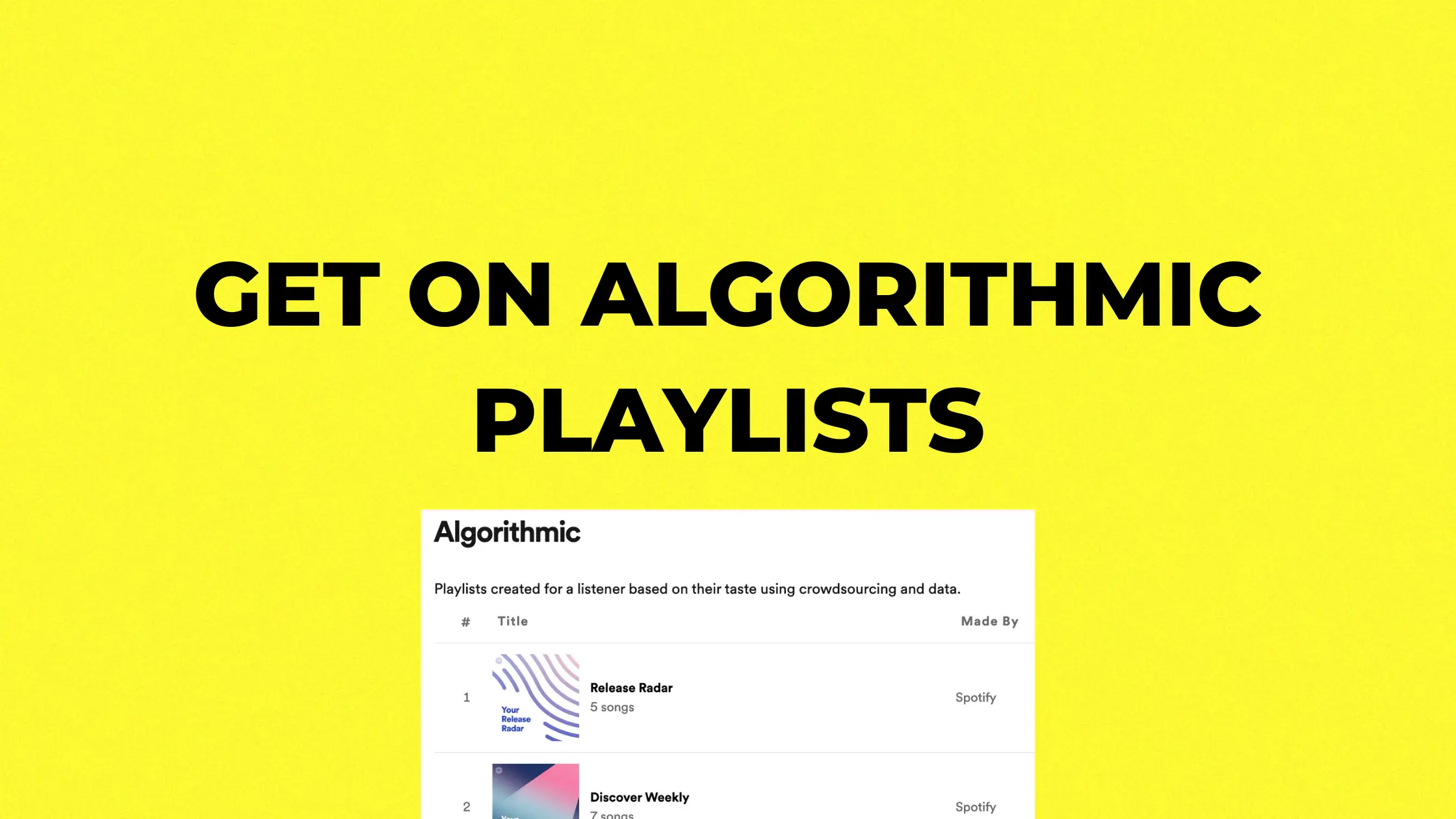 How to Get on Spotify Algorithmic Playlists in 2026